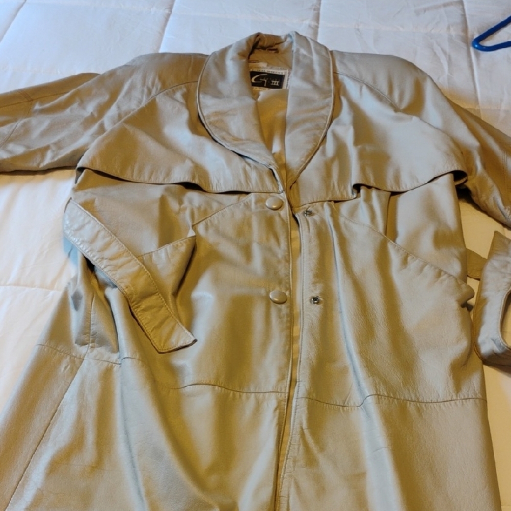 3M Thinsulate Light Tan Leather Coat